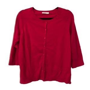 Reitmans Hot Pink Button Front Cardigan